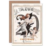 Artery8 La Vie Parisienne Spring Woman Cherub Magazine Cover Sealed Greeting Card Plus Envelope Blank inside Parigi Primavera Donna Copertina della rivista Copertina