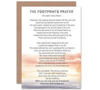 Artery8 Lord Jesus Footprints In The Sand Poem Watercolour Sealed Greeting Card Plus Envelope Blank inside