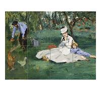 Artery8 Manet Monet Family In Their Garden Argenteuil Painting XL Giant Panel Poster (8 Sections) Famiglia Giardino Pittura Manifesto