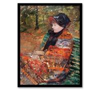 Artery8 Mary Cassatt Autumn Portrait of Lydia in a Park Framed Wall Art Print Home Décor A4