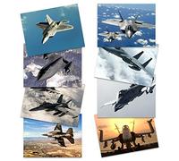 Artery8 Military SR-71 Blackbird F-15 Eagle F-16 Falcon F-18 Hornet F-22 Raptor Fighters Navy Wall Art Poster Pack of 8 Militare Aquila Combattente Marina Militare Parete Manifesto