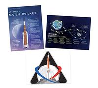 Artery8 NASA Artemis 1 Moon Mission Rocket Space Launch System Flight Test Mission Badge Emblem Wall Art Print Poster Pack of 3