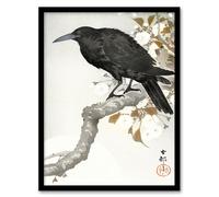 Artery8 Ohara Koson A Crow And The Full Moon Framed Wall Art Print Home Décor A3