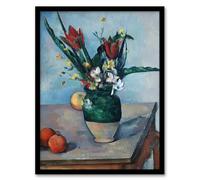 Artery8 Paul Cezanne The Vase of Tulips Still Life Painting Framed Wall Art Print Home Décor A3