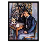 Artery8 Paul Cezanne Young Man and Skull Portrait Painting Framed Wall Art Print Home Décor A4
