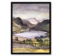 Artery8 Paul Nash Thirlmere Watercolour Landscape Framed Wall Art Print Home Décor A4