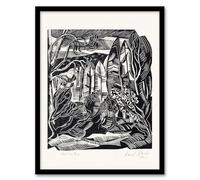Artery8 Paul Nash Winter in Hampden Black White Landscape Framed Wall Art Print Home Décor A4