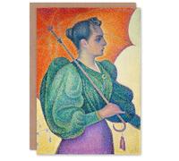 Artery8 Paul Signac Art Card Woman With An Umbrella Portrait