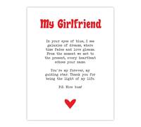 Artery8 Poster da parete con poesia romantica per camera da letto, con scritta Love Poem Blue Eyes Girlfriend, 45,7 x 61 cm
