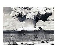 Artery8 Poster murale di alta qualità con stampa artistica su tela di canapa per prova di bomba atomica