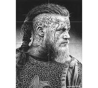 Artery8 Ragnar Vikings Warrior Wayne Maguire XL Giant Panel Poster (8 Sections) Guerra Manifesto