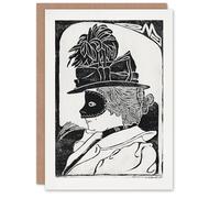 Artery8 Samuel J De Mesquita Art Card Pierrette Woman With Mask