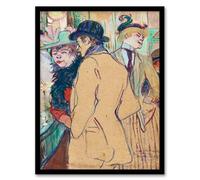 Artery8 Toulouse Lautrec Alfred la Guigne in a Cafe Framed Wall Art Print Home Décor A4