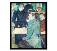 Artery8 Toulouse Lautrec Corner in Moulin de la Galette Framed Wall Art Print Home Décor A3