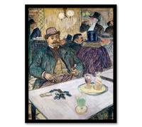 Artery8 Toulouse Lautrec Monsieur Boileau at the Cafe Framed Wall Art Print Home Décor A4