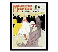 Artery8 Toulouse Lautrec Moulin Rouge La Goulue Framed Wall Art Print Home Décor A3