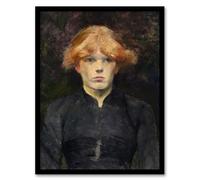 Artery8 Toulouse Lautrec Portrait of Carmen Gaudin Framed Wall Art Print Home Décor A4