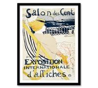 Artery8 Toulouse Lautrec Salon des Cent Exhibition Advert Framed Wall Art Print Home Décor A3