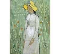 Artery8 Van Gogh Girl In White Painting XL Giant Panel Poster (8 Sections) Ragazza Pittura Manifesto