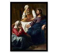 Artery8 Vermeer Christ in the House of Martha and Mary Framed Wall Art Print Home Décor A3