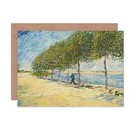 Artery8 Vincent Van Gogh Langs De Seine Fine Art Greeting Card Plus Envelope Blank Inside