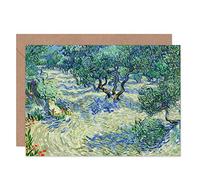 Artery8 Vincent Van Gogh Olive Orchard Fine Art Greeting Card Plus Envelope Blank Inside