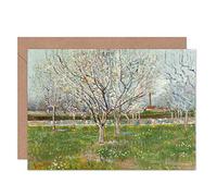 Artery8 Vincent Van Gogh Orchard In Blossom Plum Trees Fine Art Greeting Card Plus Envelope Blank Inside Fiorire Alberi