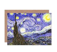 Artery8 Vincent Van Gogh Starry Night Fine Art Greeting Card Plus Envelope Blank Inside Stella Notte