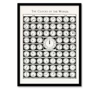 Artery8 Vintage 1910 The Clocks of the World from Medicology Framed Wall Art Print Home Décor A4