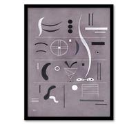Artery8 Wassily Kandinsky Four Parts Abstract Watercolour Framed Wall Art Print Home Décor A3
