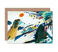 Artery8 Wassily Kandinsky Romantic Landscape Fine Art Greeting Card Plus Envelope Blank Inside romano Paesaggio
