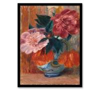 Artery8 William James Glackens Tulips and Peonies in Pitcher Framed Wall Art Print Home Décor A4