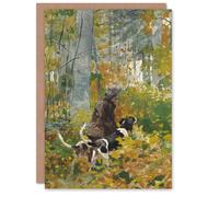 Artery8 Winslow Homer Art Card On the Trail Hunter with Hounds