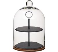 Artesà Alzata Da Portata a 2 Livelli/Cupola per Torte, Campana in Vetro Copertur