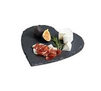 Artesà Piatto da Portata a Forma di Cuore, Pietra, Grigio Ardesia, 25 cm