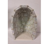 ArteSacraCaravaggio Grotta per statua artigianale in granito cm 29 x 20 realizzata interamente a mano