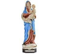 ArteSacraCaravaggio Statua della Madonna Nostra Signora del Sacro Cuore di Gesù, in marmo resina cm 30 (11,81 inches), per interni ed esterni, decorata a mano, produzione artigianale italiana
