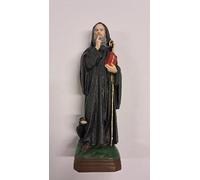 ArteSacracaravaggio Statua di San Benedetto da Norcia cm 30 (11,81 inches) in marmo resina piena decorata a mano di produzione artigianale italiana
