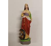 ArteSacracaravaggio Statua di Santa Caterina d'Alessandria cm 30 (11,81 inches) in marmo resina piena decorata a mano di produzione artigianale italiana