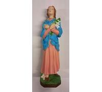 ArteSacraCaravaggio Statua di Santa Maria Goretti cm 30 (11,81 inches) in marmo resina piena decorata a mano di produzione artigianale italiana