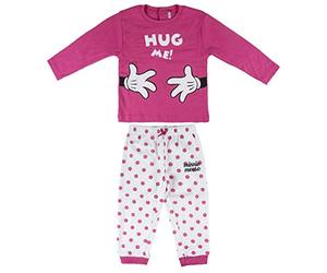 ARTESANIA CERDA Pijama Largo Minnie Pigiama, Rosa C08, 12 Mesi Bimba