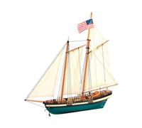Artesanía Latina - Modellino di nave in legno - Paravivolo americano Virginia (American Schooner) - Modello 22115, misura 1:41 - modelli da costruire - livello principiante