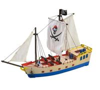 Artesanía Latina - Modellino di Nave in Legno per Bambini +8 - Nave Pirata - Modello 30509N - Modelli da Assemblare - Livello Principiante