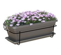 ARTEVASI - Fioriera da balcone venezia kit 50cm antracite 50 x 19,5 x h16,3 cm - 1,13l