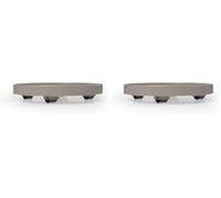 Artevasi Sottovaso con Ruote 35 cm Tortora (Confezione da 2)
