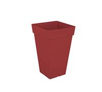 Artevasi Vaso Alto Quadrato Capri 65 cm Rosso Scuro