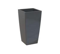 ARTEVASI Vaso Pisa, Vaso per Fiori di Forma Quadrata con Inserto, da Interno o Esterno, Altezza 60 cm, Antracite
