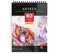 Arteza Blocco da disegno, 20 x 30 cm, 80 pagine, quaderno a spirale, carta pesante 36,3 kg, materiale artistico per illustrare, diari e schizzi