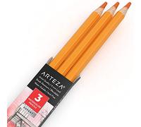 ARTEZA Matita acquerellabile, Legno, Zucca Arancia A052, 3 count (Pack of 1), 3 unità