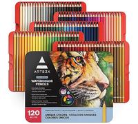 ARTEZA Matite per acquerelli, serie Pro, set di 120 matite colorate per adulti, piombo da 4 mm, solubili in acqua, miscelabili, per libri da colorare e disegni